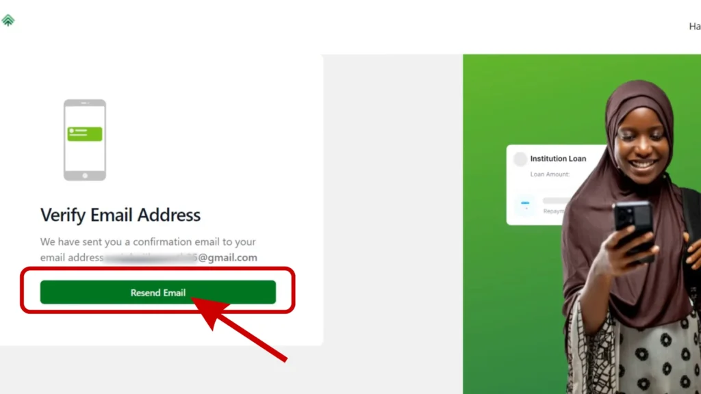 NELFund email verification message sent after account registration