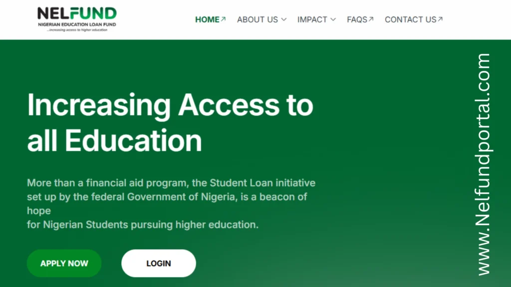 Official NELFund Student Loan Portal homepage for account registration